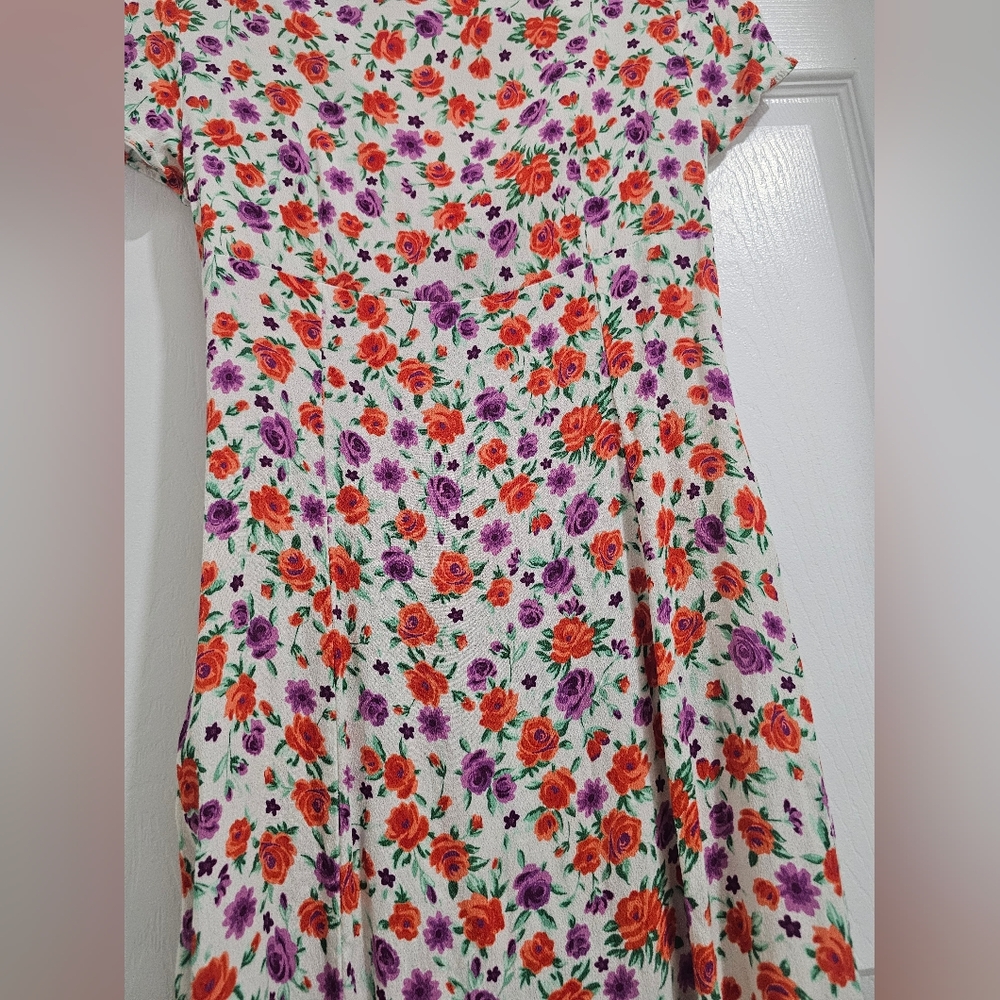 Bershka Multicolor Floral Mini Dress - Picture 9 of 11